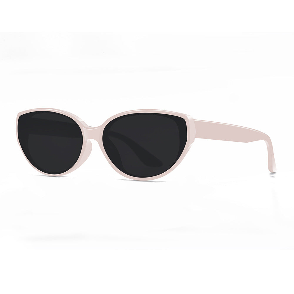 Women's Cat-Eye Sunglasses Collection - 5 Fashion-Forward Color Combinations (Black/Pink/Brown/Cream Frames)