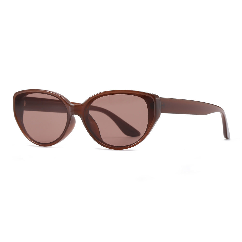 Women's Cat-Eye Sunglasses Collection - 5 Fashion-Forward Color Combinations (Black/Pink/Brown/Cream Frames)