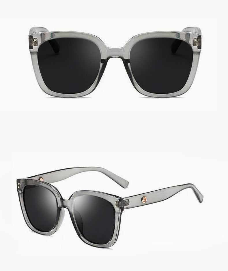 Lunettes de soleil carrées modernes disponibles en plusieurs couleurs : montures classiques, écaille de tortue, pastel et transparentes