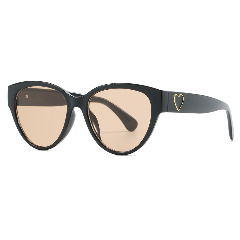 Cat-Eye Sunglasses with Heart Detail: Chic Styles in Multiple Colors