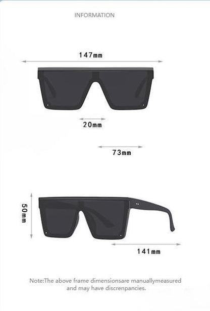 Modern Geometric Sunglasses - Bold Frame Design in 4 Versatile Colors