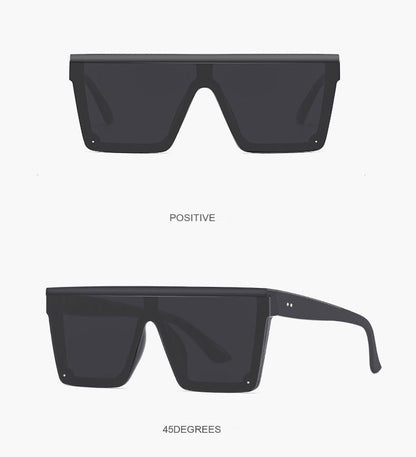 Modern Geometric Sunglasses - Bold Frame Design in 4 Versatile Colors