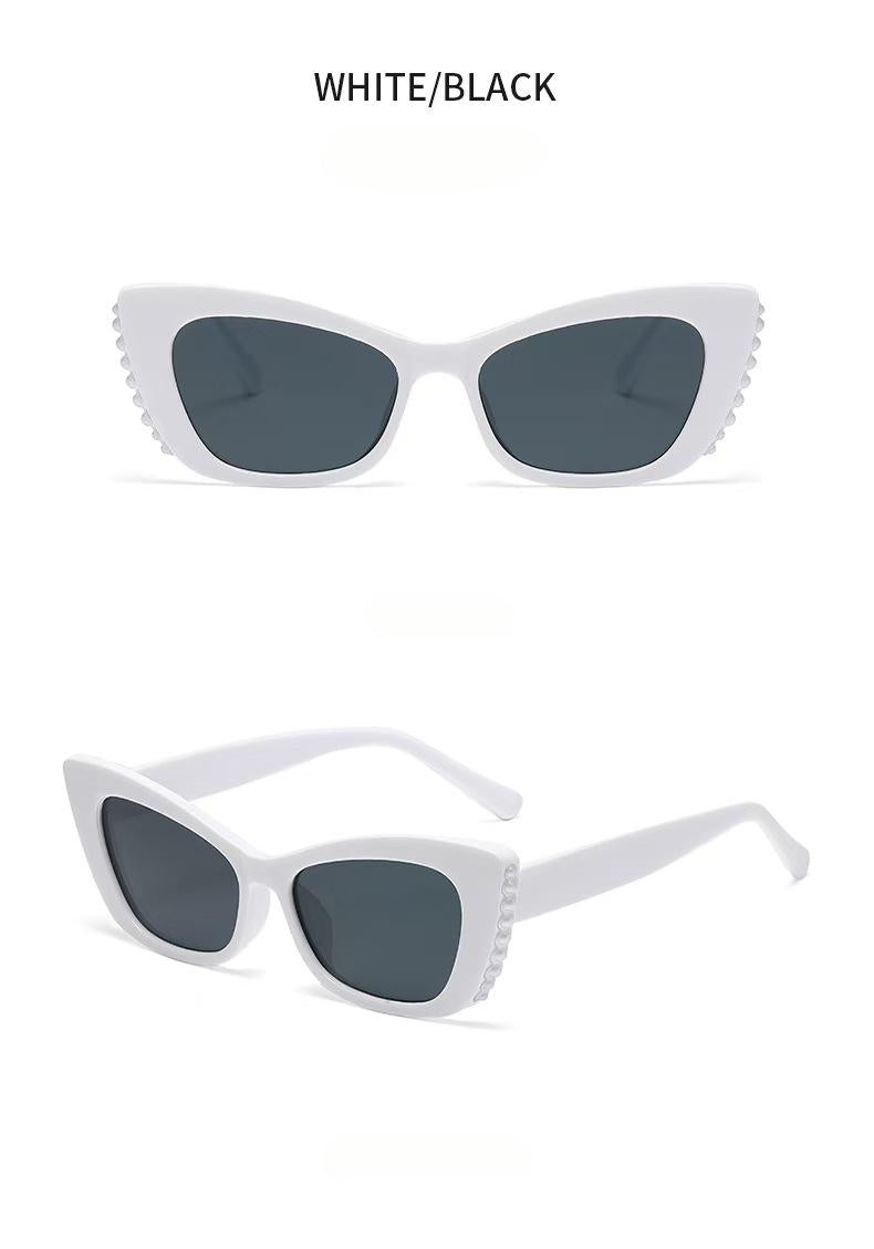 Cat-Eye Sunglasses with Pearl Accents: 8 Timeless Colorways