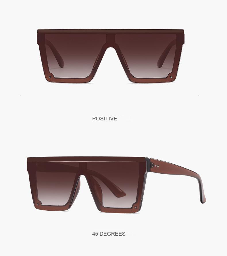 Modern Geometric Sunglasses - Bold Frame Design in 4 Versatile Colors