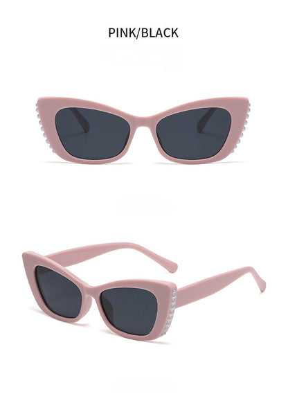 Cat-Eye Sunglasses with Pearl Accents: 8 Timeless Colorways