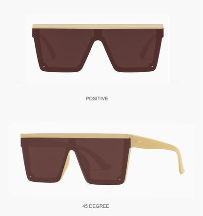 Modern Geometric Sunglasses - Bold Frame Design in 4 Versatile Colors