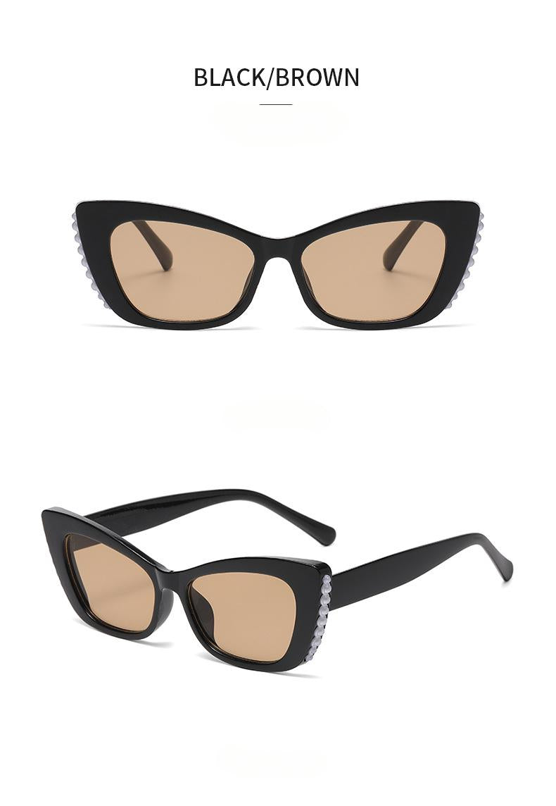 Cat-Eye Sunglasses with Pearl Accents: 8 Timeless Colorways