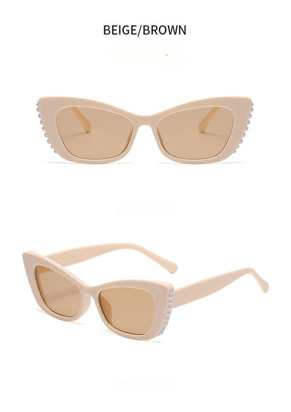Cat-Eye Sunglasses with Pearl Accents: 8 Timeless Colorways