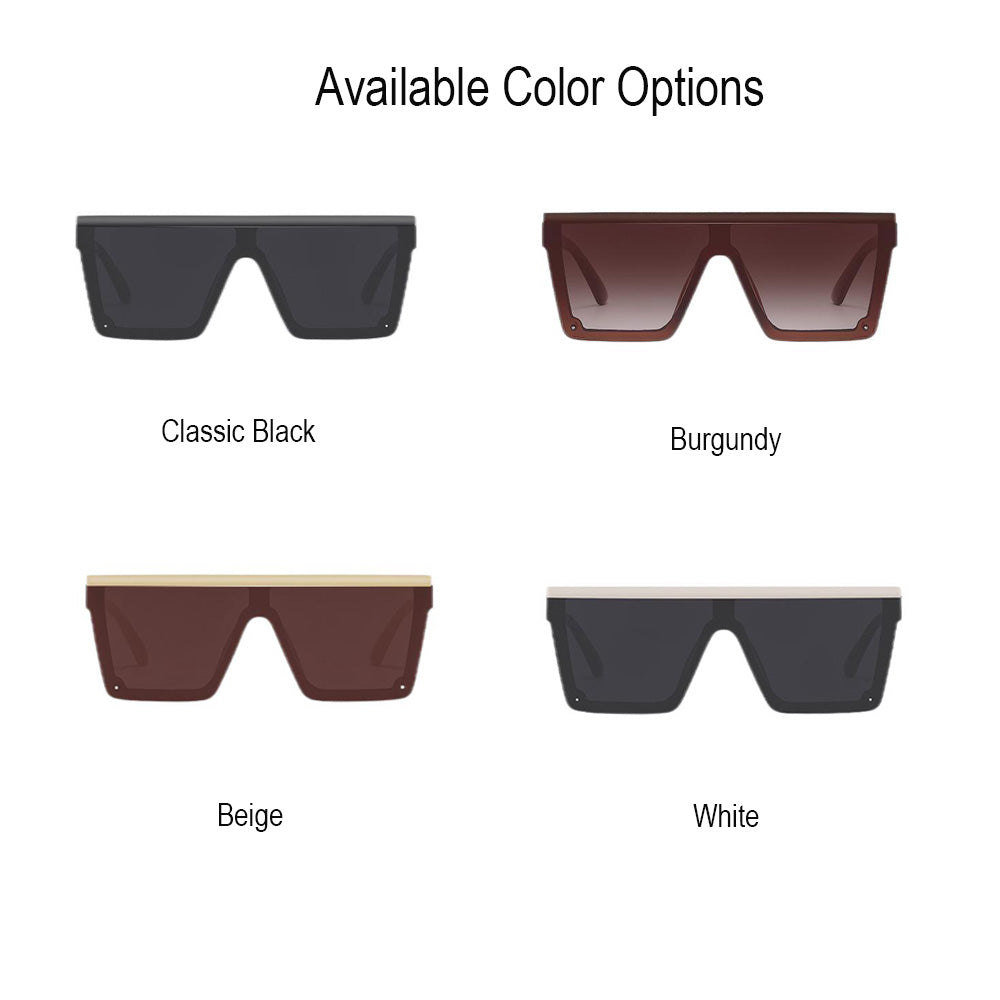 Modern Geometric Sunglasses - Bold Frame Design in 4 Versatile Colors