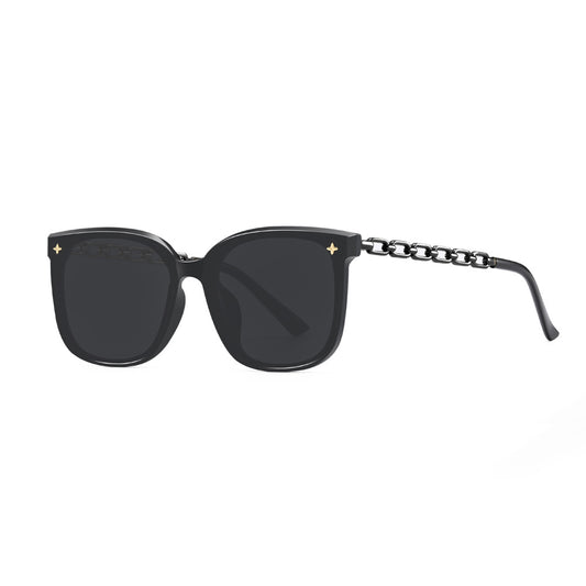 Retro-Modern Square Sunglasses with Golden Star Accents - 5 Customizable Colors (Instagram Trend Alert)