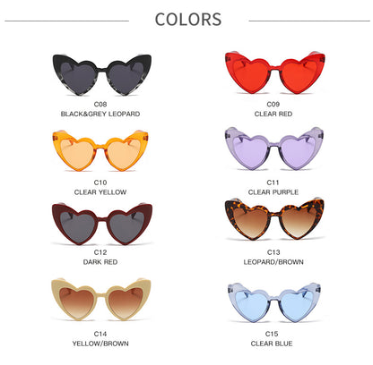 Heart-Shaped Cat-Eye Sunglasses | Playful & Colorful Styles (20+ Colors Available)