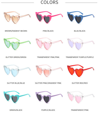 Heart-Shaped Cat-Eye Sunglasses | Playful & Colorful Styles (20+ Colors Available)