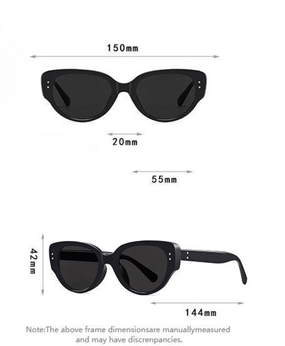 Lunettes de soleil œil de chat best-sellers pour femmes et hommes – 4 couleurs tendance : noir, blanc, noir-marron, beige | UV400 et légèreté