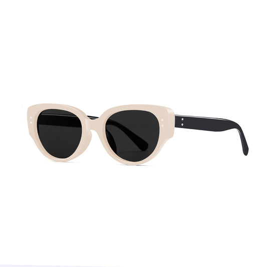 Bestseller Cat-Eye Sunglasses for Women & Men – 4 Viral Colors: Black, White, Black-Brown, Beige | UV400 & Lightweight