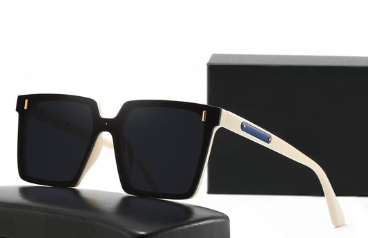 Modern Oversized Square Sunglasses – One-Piece Lens, Metal Accents & Multiple Color Options
