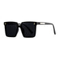 Modern Oversized Square Sunglasses – One-Piece Lens, Metal Accents & Multiple Color Options