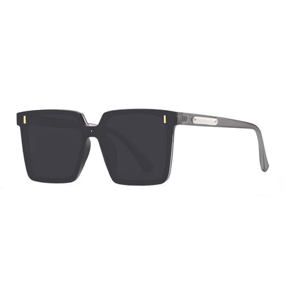 Modern Oversized Square Sunglasses – One-Piece Lens, Metal Accents & Multiple Color Options