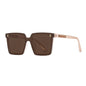 Modern Oversized Square Sunglasses – One-Piece Lens, Metal Accents & Multiple Color Options