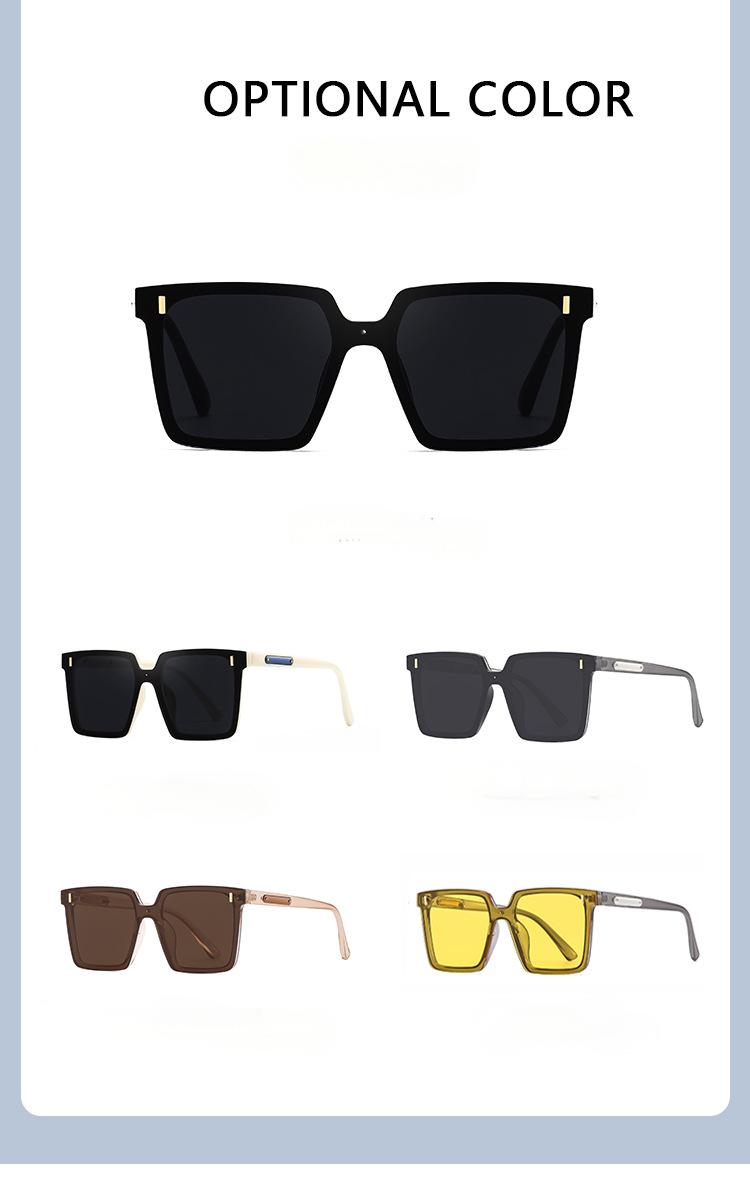 Modern Oversized Square Sunglasses – One-Piece Lens, Metal Accents & Multiple Color Options
