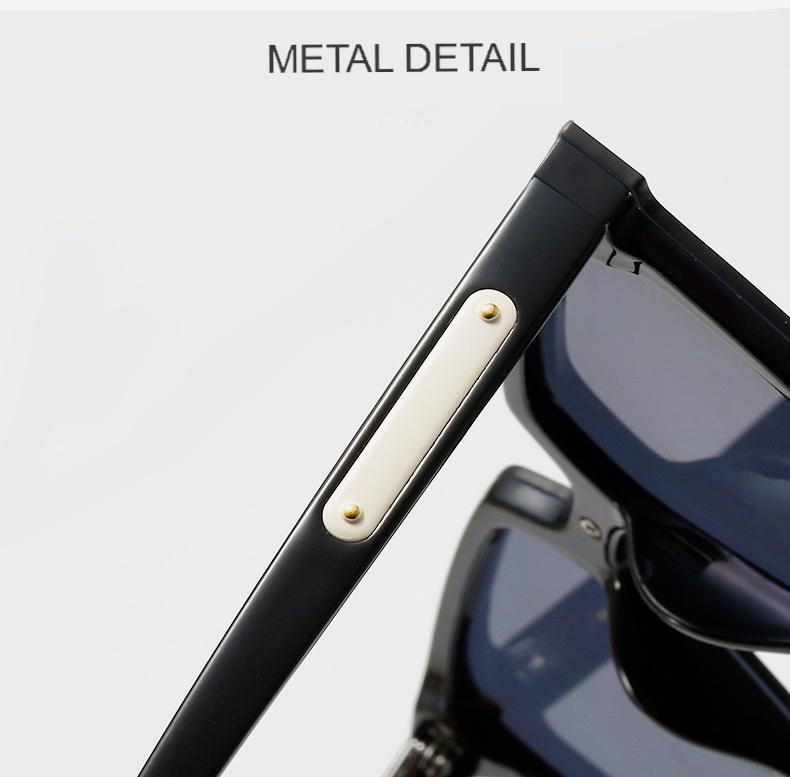Modern Oversized Square Sunglasses – One-Piece Lens, Metal Accents & Multiple Color Options