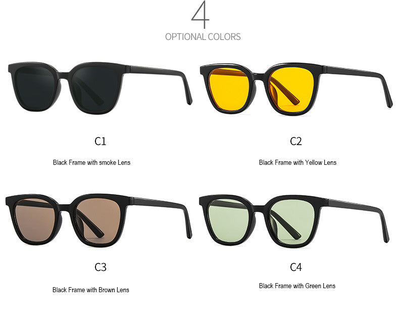 Angular Square Sunglasses - 4 Lens Options for Bold Contrast & Lightweight Wear