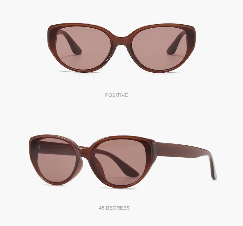 Women's Cat-Eye Sunglasses Collection - 5 Fashion-Forward Color Combinations (Black/Pink/Brown/Cream Frames)