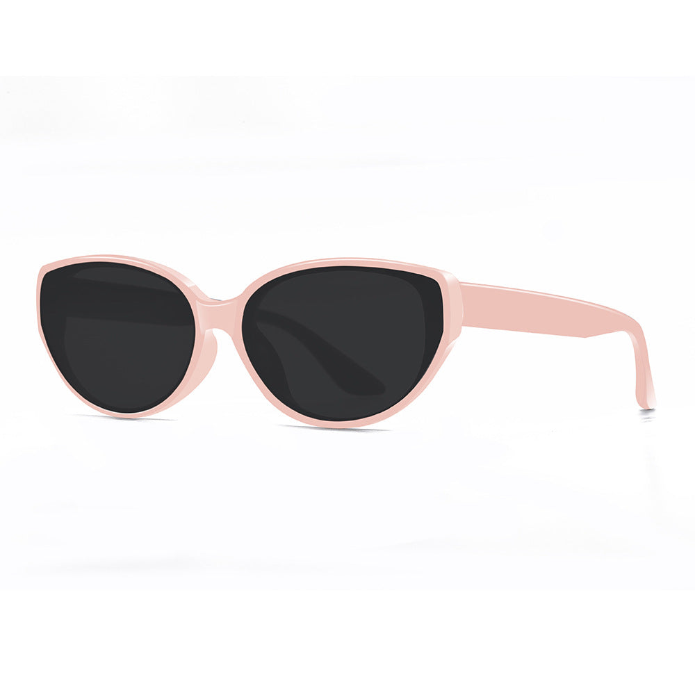 Women's Cat-Eye Sunglasses Collection - 5 Fashion-Forward Color Combinations (Black/Pink/Brown/Cream Frames)