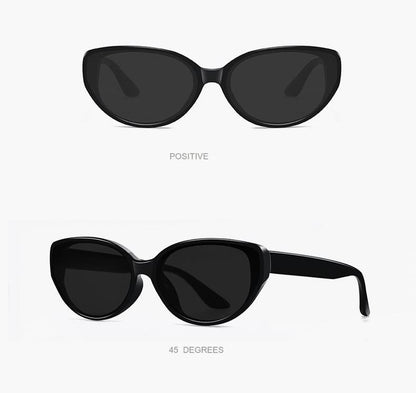 Women's Cat-Eye Sunglasses Collection - 5 Fashion-Forward Color Combinations (Black/Pink/Brown/Cream Frames)
