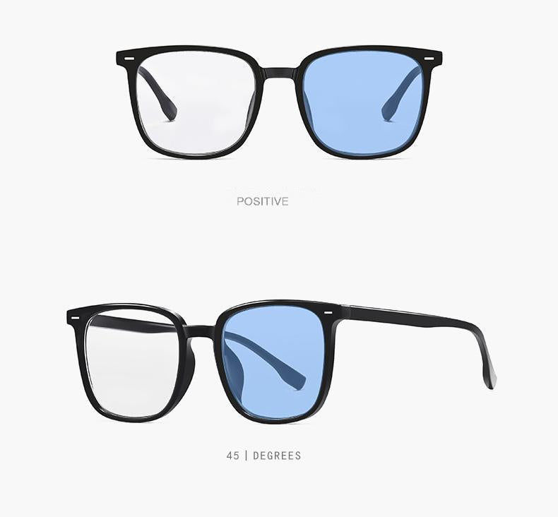 Gafas de sol adaptables de montura cuadrada: bloquean la luz azul y se tintan automáticamente para mayor versatilidad en interiores y exteriores.