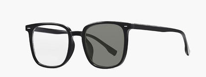 Gafas de sol adaptables de montura cuadrada: bloquean la luz azul y se tintan automáticamente para mayor versatilidad en interiores y exteriores.