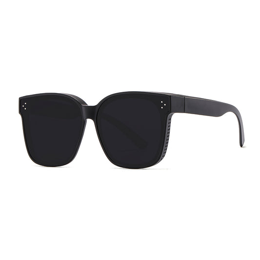Lunettes de soleil carrées respirantes avec bordure métallique - Design enveloppant et confortable