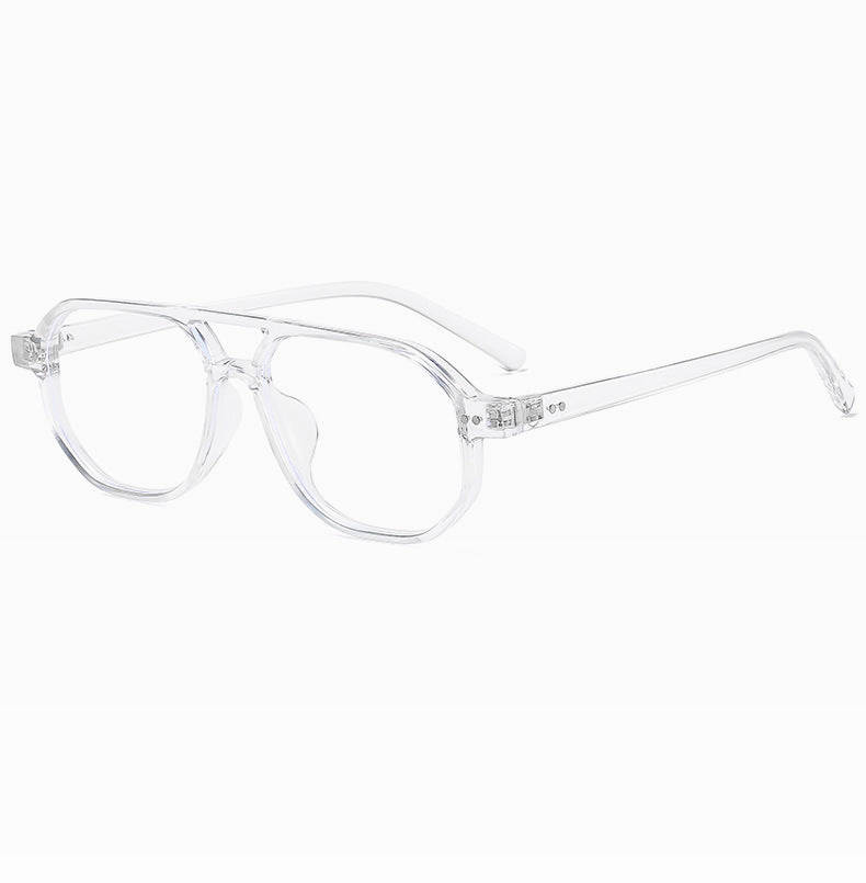 Square Frame Sunglasses Collection - 10 Color Options with Metallic Accent & Anti-Blue Light