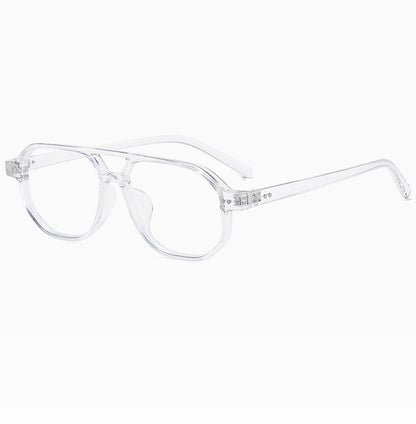 Square Frame Sunglasses Collection - 10 Color Options with Metallic Accent & Anti-Blue Light