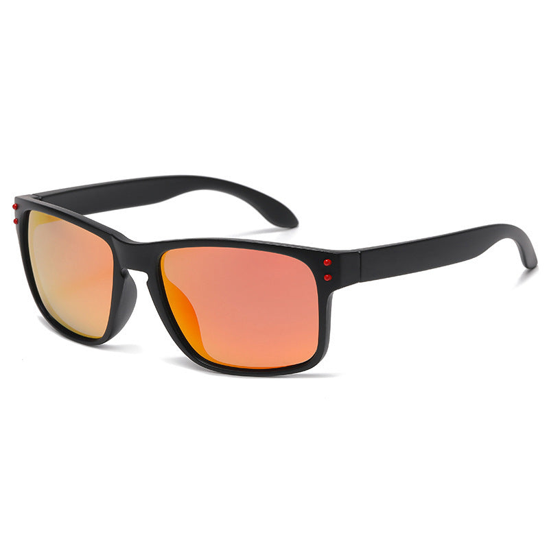 Square-Frame Polarized Sports Sunglasses for Active Adventures