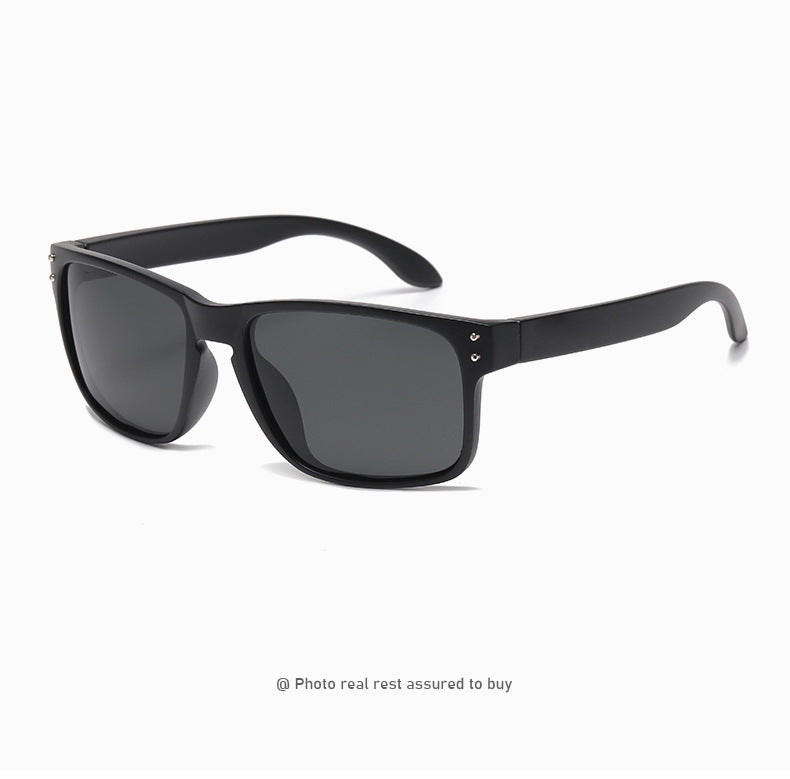 Square-Frame Polarized Sports Sunglasses for Active Adventures