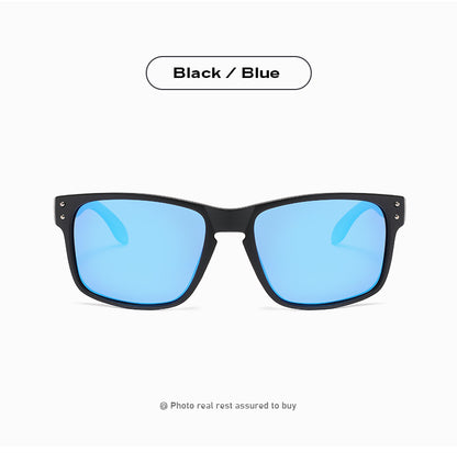 Square-Frame Polarized Sports Sunglasses for Active Adventures