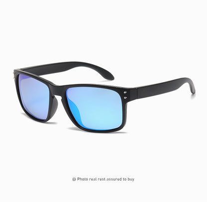 Square-Frame Polarized Sports Sunglasses for Active Adventures