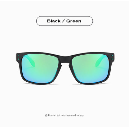 Square-Frame Polarized Sports Sunglasses for Active Adventures