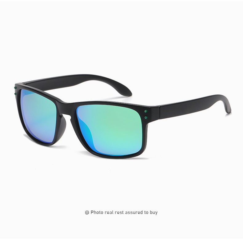 Square-Frame Polarized Sports Sunglasses for Active Adventures