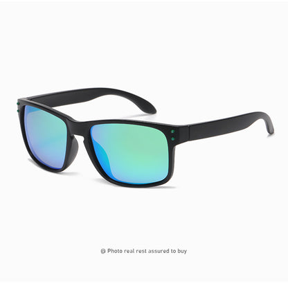Square-Frame Polarized Sports Sunglasses for Active Adventures