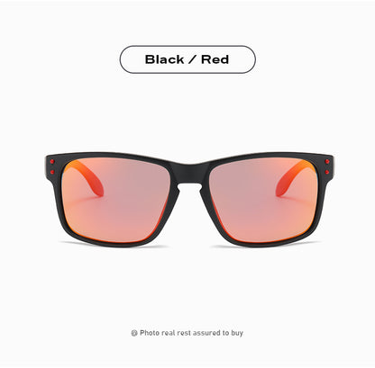 Square-Frame Polarized Sports Sunglasses for Active Adventures