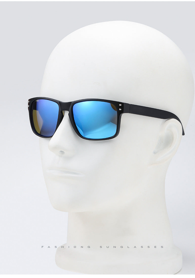 Square-Frame Polarized Sports Sunglasses for Active Adventures