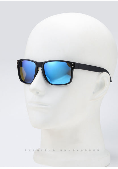 Square-Frame Polarized Sports Sunglasses for Active Adventures