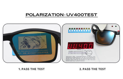 Square-Frame Polarized Sports Sunglasses for Active Adventures
