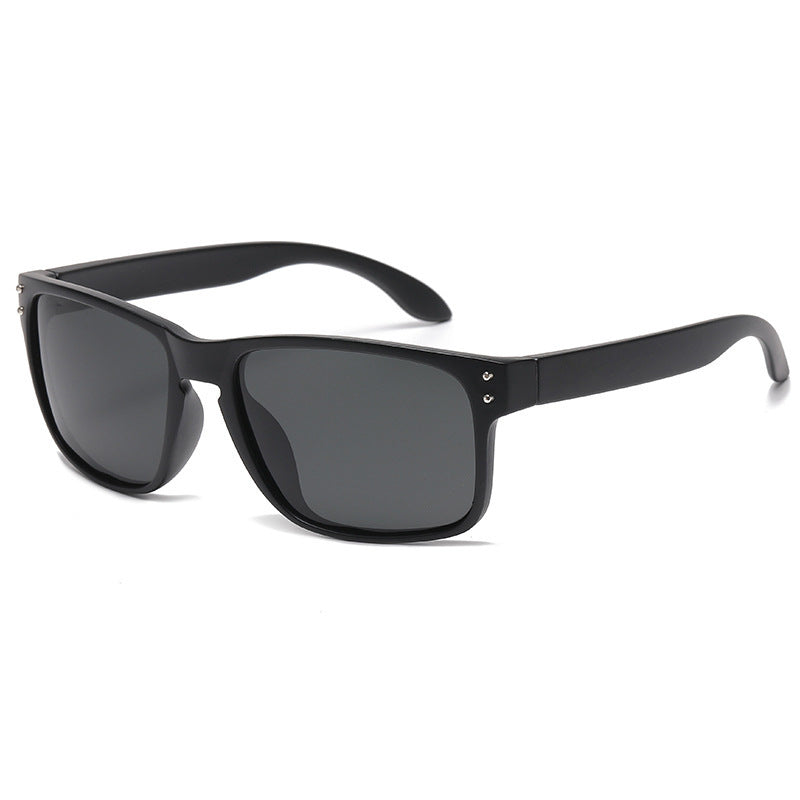 Square-Frame Polarized Sports Sunglasses for Active Adventures