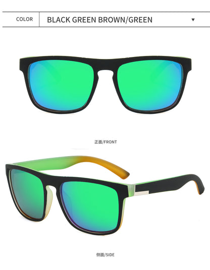 Square Sport Sunglasses - Color-Shifting Accents & Multi-Color Options