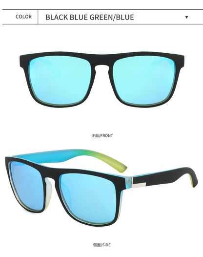 Square Sport Sunglasses - Color-Shifting Accents & Multi-Color Options