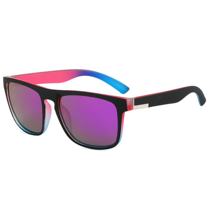 Square Sport Sunglasses - Color-Shifting Accents & Multi-Color Options