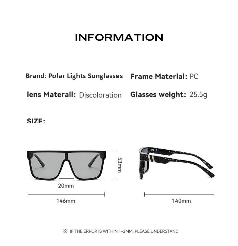 Adaptive Grey Photochromic Sunglasses with Multi-Color Styles