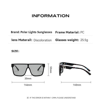 Adaptive Grey Photochromic Sunglasses with Multi-Color Styles